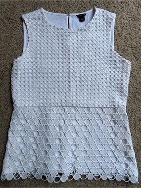 Ann Taylor White Lace Tank Top